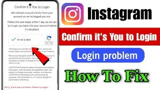 confirm it's you to login instagram problem | instagram blue tick lene ka bad confirm it's you to 