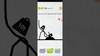 Draw 2 Save Stickman Puzzle Level 110: How to let the hammer drop