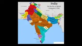 India on the Eve of British Conquest (1764)! #map #british #empire #conquest #india #youtubeshorts