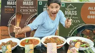 Cooking all 4 Dishes|Mutton,pork,chicken,fish|Mass Masala Magic 💥