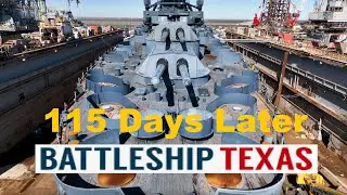 USS Texas Battleship Texas BB35 On Christmas Day After 115 Days in Dry Dock