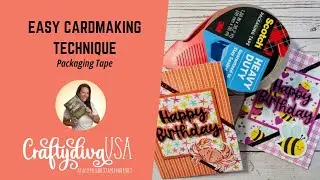 Cardmaking Hack Using Packaging Tape!| Easy technique to add shine to your die cuts