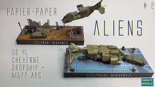 Alien Dropship + M577 APC - Papiermodell/Papermodel - 1:250 - Part2 - #papercraft