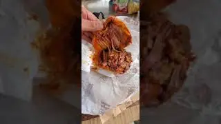 roadside bbq brisket sandwich 🔥 #shorts #food #bbq
