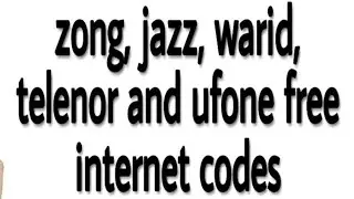 All network free internet codes 2020/free internet codes