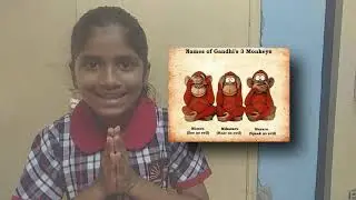 V.Puvisha on Mahatma Gandhi - Visual Metaphor -Three Monkeys