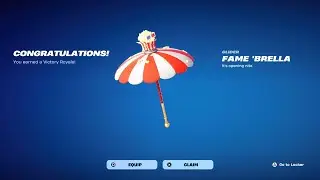 Fame &lsquo;Brella Gameplay Normal Version, Chapter 7 - Season 1 Victory Umbrella | Fortnite
