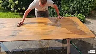 Teak cleaner and Brightener 1&2 to clean your Teak garden furniture
