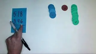 SPIRAL Subtraction of Decimals to Hundredths with Place Value Disks