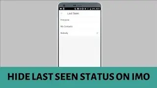 How to Hide Last Seen on iMO