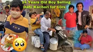 14 Years Old Boy Selling Dahi Kachori for 10rs on Railway Station🥺