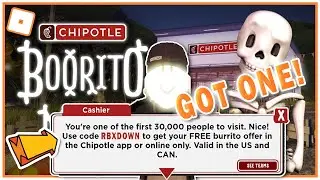 HOW TO GET a FREE CHIPOTLE BURRITO CODE Roblox Chipotle Boorito Maze