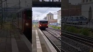 Historic train arrives at Chemnitz Hauptbahnhof #dbtrains #train #trainspotting #railway #db