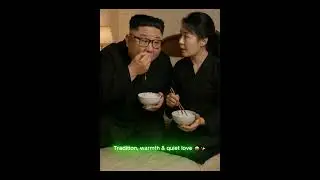 Kim Jong Un & Ri Sol-ju  Traditional Korean Dinner 🍚✨ #Shorts