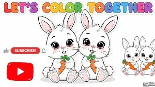 &ldquo;Cute Rabbits Eating Carrots 🥕 | Kids  Coloring ASMR&rdquo;