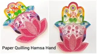 How to Make Paper Quilling Hamsa Hand - DIY Craft Tutorial