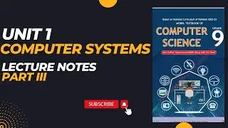 Computer Class 9th | Chapter No 1 | Computer Systems | Short Lecture Notes | NBF Fbise New Book 2024