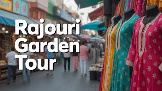 WALKTOUR of Rajouri Garden Market in NEW DELHI