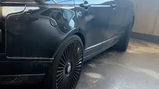 Roadside Assistance Emergency Flat Tire Repair Range Rover 24&rdquo; Forgiato Rims Luxury SUV Tire Fix.