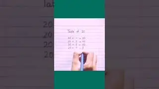 Table of 20 #shorts