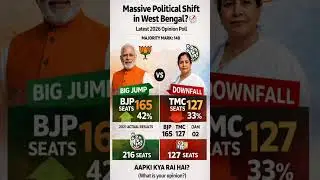 West Bengal Opinion Poll 2026: Big Shock for TMC? Who will win?#WestBengal #Election2026 #bjp