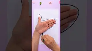 Draw-Draw! ZEBRA from Your HAND &mdash; So Easy! 🦓✋🎨 #shorts #kids