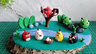 How to Make ANGRY BIRDS from Air Dry Clay Step&nbsp;by&nbsp;Step | Easy Angry Birds DIY Gift Idea with Clay |