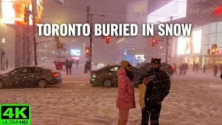 【4K】Toronto Historic Winter Storm Walk ❄️ | Downtown Toronto Buried Under Snow (January 2026)