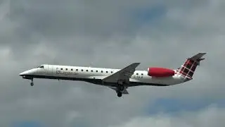 Loganair Embraer ERJ-145EP G-SAJK Landing London Heathrow 27R