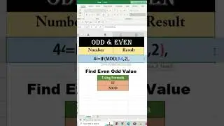 How check Even and Odd  #interviewquestions #filter #vba #mis