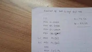 ADDITION OF TWO 4 DIGIT BCD NUMBERS