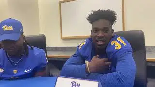 Brandon Hill and Erick Hallett at Pitt media day 8.1.22