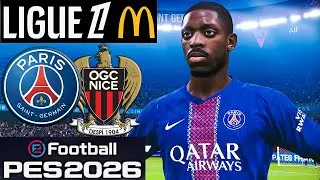 PSG vs Nice | Ligue 1 | 01 Novembre 2025 | PES 2026 MOD