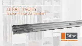Rail 3 voies pour portes de placard sur-mesure SIFISA