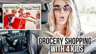 GROCERY SHOPPING AT TARGET WITH 4 KIDS | DAY IN THE LIFE