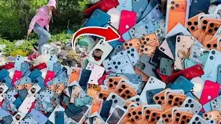 Lucky day...Found Many iphone 17 pro max _ Phone broken At the landfill_ iPhone xs max into 16 pro