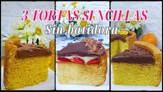 🛑 3 Tortas Sencillas SIN BATIDORA  | Torta licuada f&aacute;cil y r&aacute;pido