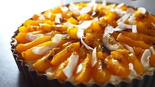Roasted Apricots and Coconut Tart