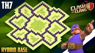 New Ultimate TH7 HYBRID/TROPHY[defense] Base 2018!!  Town Hall 7 Hybrid Base Design - Clash of Clans
