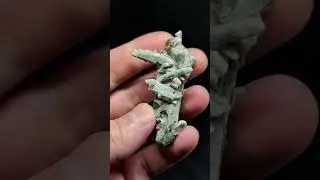 Green Chlorite Quartz Crystal Oddity, North of Willis Mine, Paron, Arkansas, A+