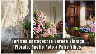 Thrifted Cottagecore Garden Makeover | Vintage Florals, Rustic Pots & Fairy Vibes