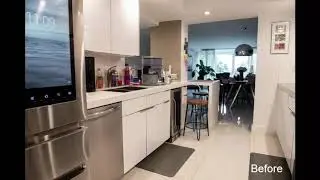 Contemporary Kitchen Remodel Done With Cabinet Refacing in a Two Tone Color