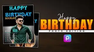 Happy birthday photo editing tutorial | Picsart photo editing #edit #youtube 