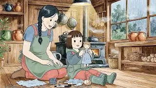 Rainy Day in the Forest House Cooking Okonomiyaki & Making Scented Candles 🕯️  Ghibli Style 穏やかな森の生