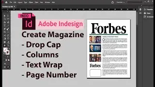 How to Create Magazine|Book | Drop Cap | Columns | Text Wrap | Page Number | Adobe Indesign