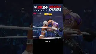 WWE 2K24 Jade Cargill hits Jaded to Rhea Ripley through a Table
