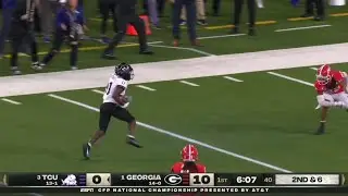 TCU WR Derius Davis 60 Yard Catch leads to TD vs Georgia | 2022 College Football