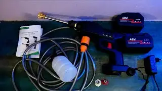 Cordless Portable Pressure Washer Gun 48V 12000mah High Pressure Water Gun.CAR/BIKE/GARDENING use.