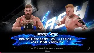 Conner McGregor vs Jake Paul Backlash Last man standing WWE2K20