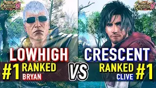 T8 🔥 LOWHIGH (#1 Ranked Bryan) vs CRESCENT (#1 Ranked Clive) 🔥 Tekken 8 High Level Gameplay